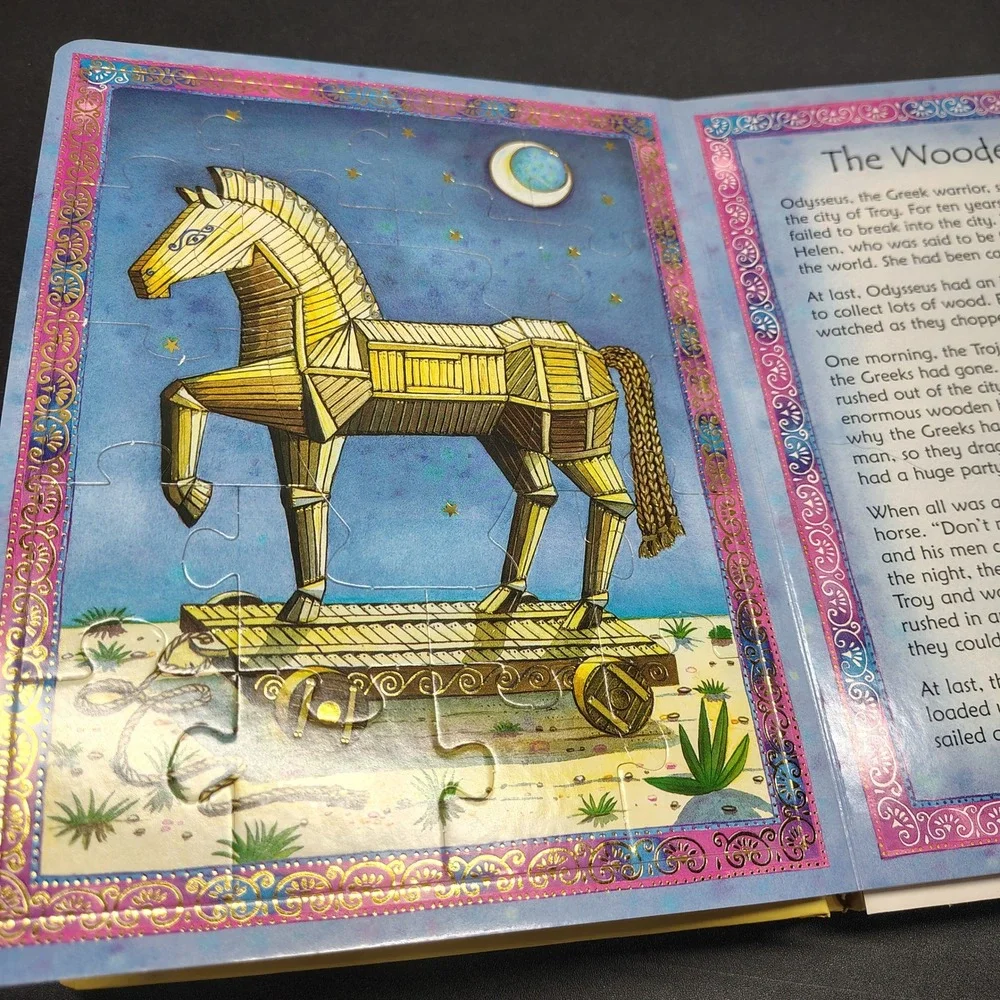 Usborne Greek Myths Jigsaw Book Kids (Hardcover Puzzle Stories)